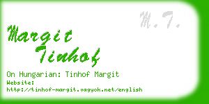 margit tinhof business card